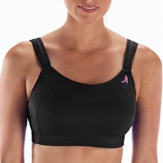 New Balance WomensPink Ribbon Shockingly Unshocking Sports Bra Black O26m3071